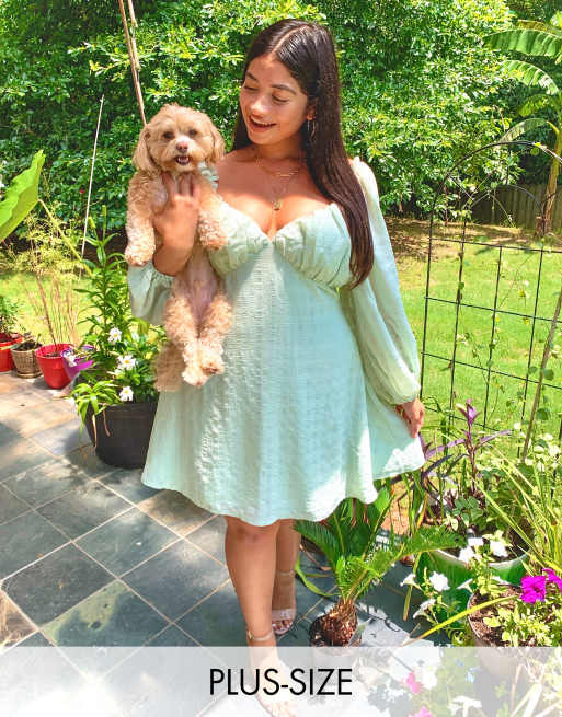 Missguided milkmaid in sage ASOS