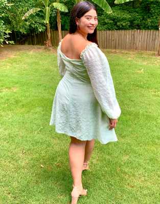 milkmaid dress sage