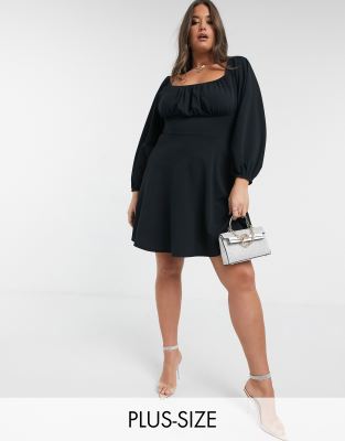 plus size overall skater dress