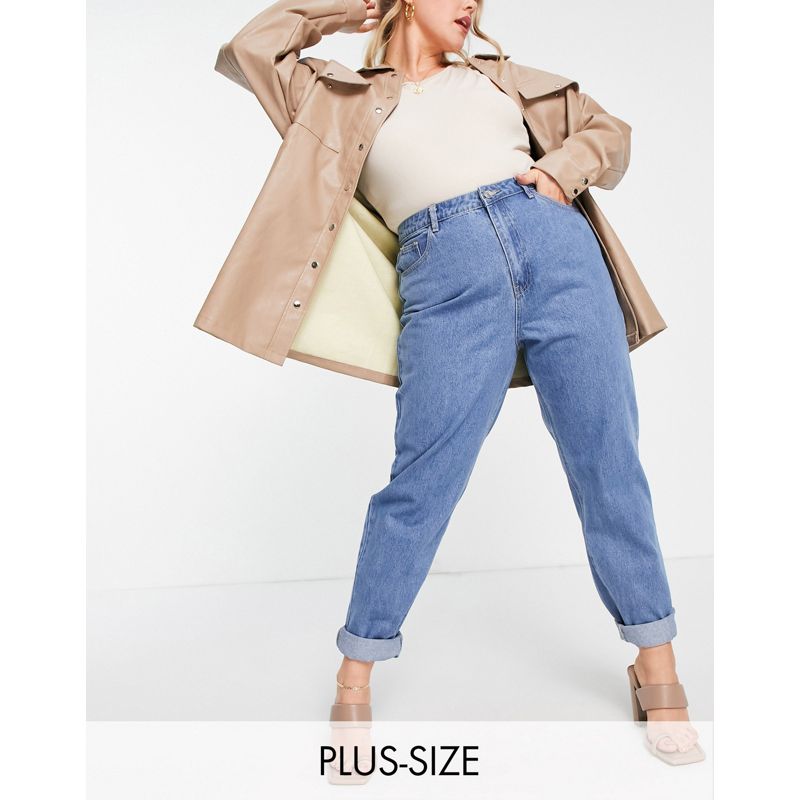Donna Mom jeans Missguided Plus - Mom jeans blu