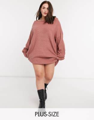 plus size off the shoulder sweater dress
