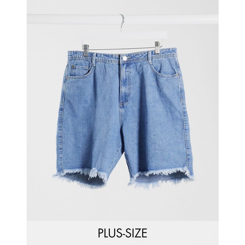 Donna Pantaloncini di jeans Missguided Plus - Pantaloncini lunghi di jeans blu