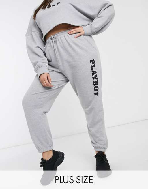 Missguided playboy black discount joggers