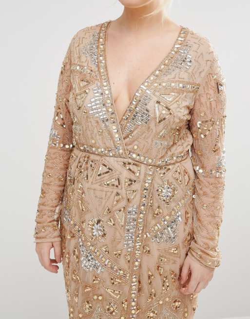 Missguided sequin 2024 wrap dress