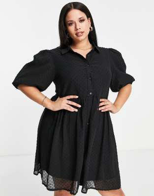 black shirt smock dress