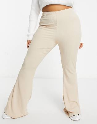 stone flared trousers