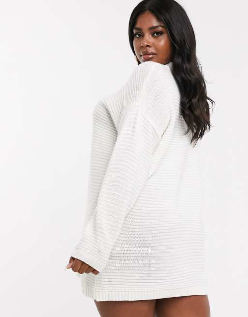 Missguided high neck deals knitted jumper dress