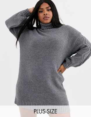 plus size polo neck jumpers