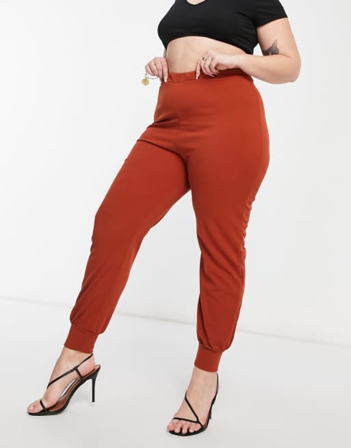 Missguided Plus – Roströda mjukisbyxor, 4 av 4