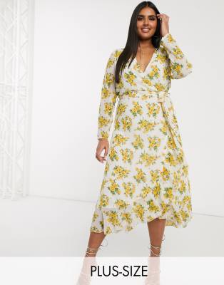 plus size midi tea dress