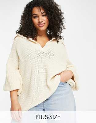 plus size sweater with collar