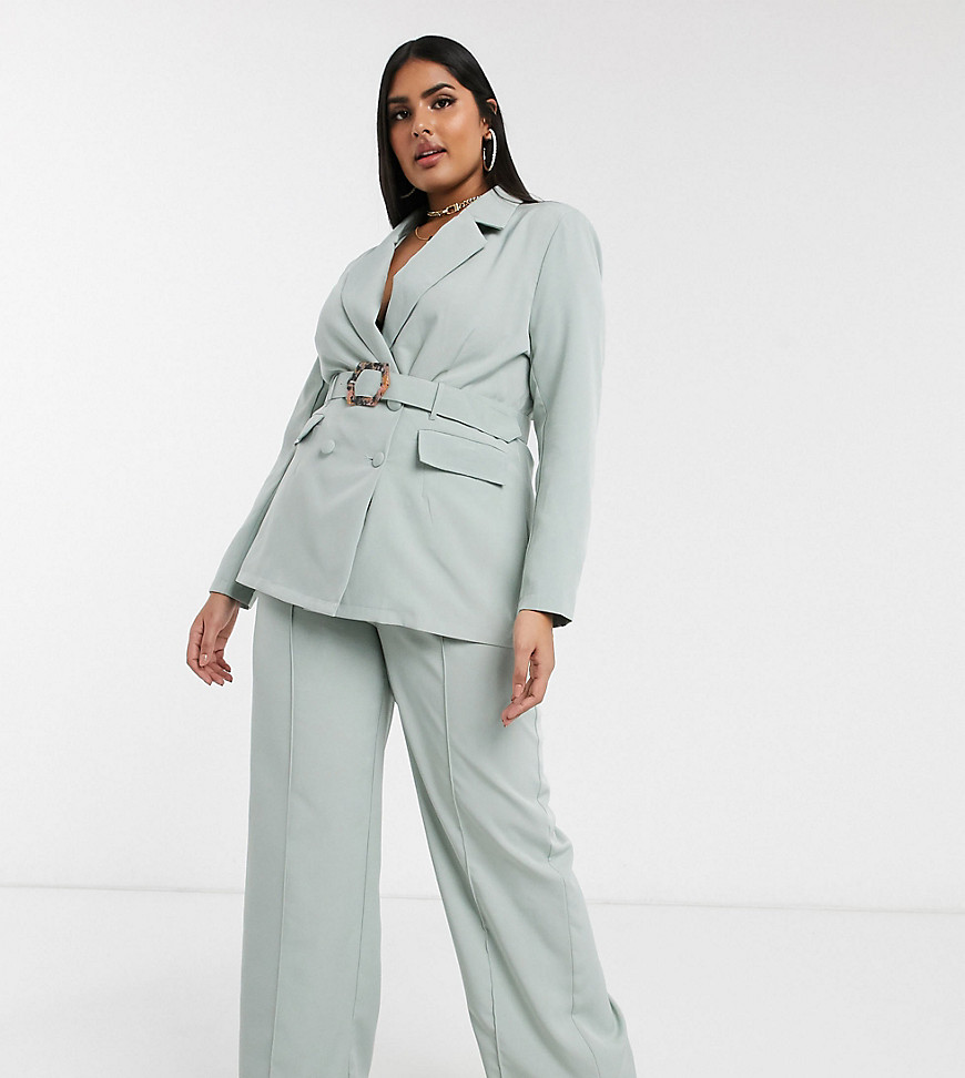 Plus-size trousers by Missguided It%27s a mood High rise Zip fly with hook-and-bar fastening Seam detailing Wide leg Regular fit on the waist