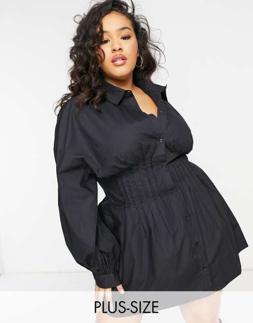 Plus size 2025 black tshirt dress