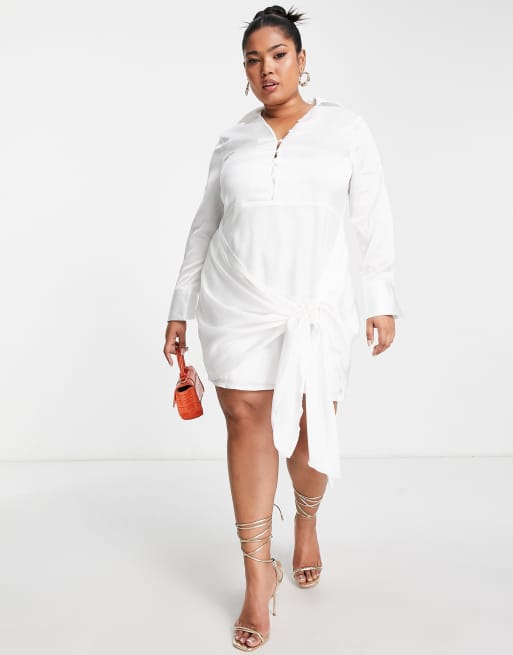 White shirt dress outlet missguided