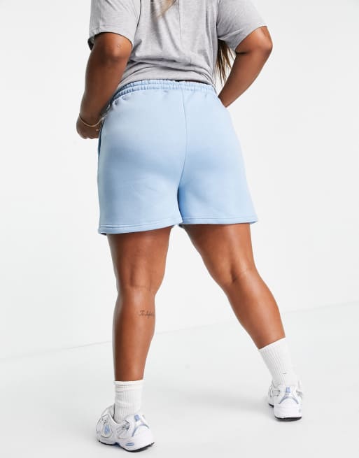 Missguided Plus short with elasticated waist in blue, 2 of 4