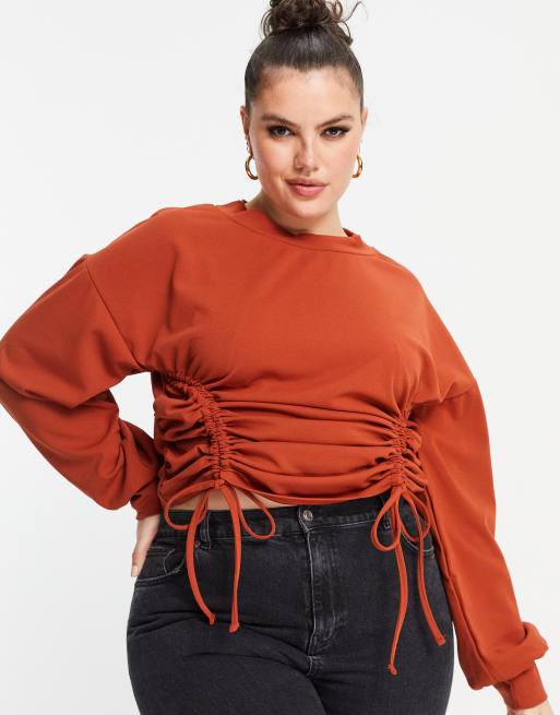 Missguided Plus - Sweat d'ensemble à col montant - Rouille, 4 de 4