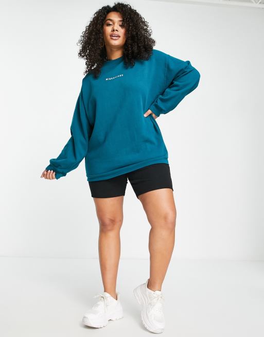 Missguided Plus Sweat-shirt basique Bleu délavé ASOS