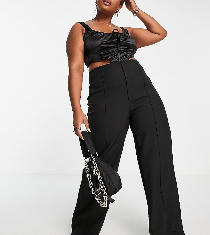 Plus-size trousers by Missguided These trousers are everything High rise Pin-tuck details Straight fit