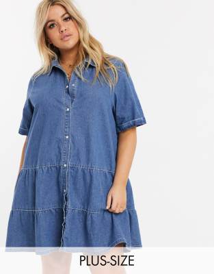 asos denim smock dress