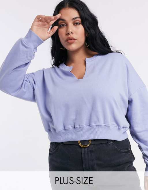 Missguided blue sweatshirt new arrivals