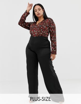 missguided leopard print jumpsuit