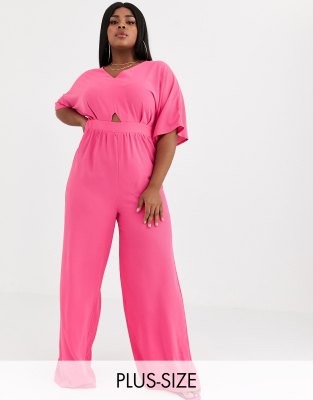 pink plus jumpsuit