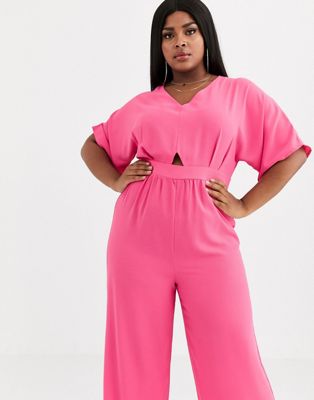 pink flared jumpsuit