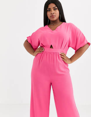 pink jumpsuit with sleeves
