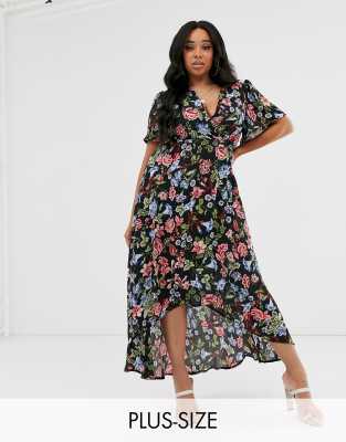 plus wrap midi dress