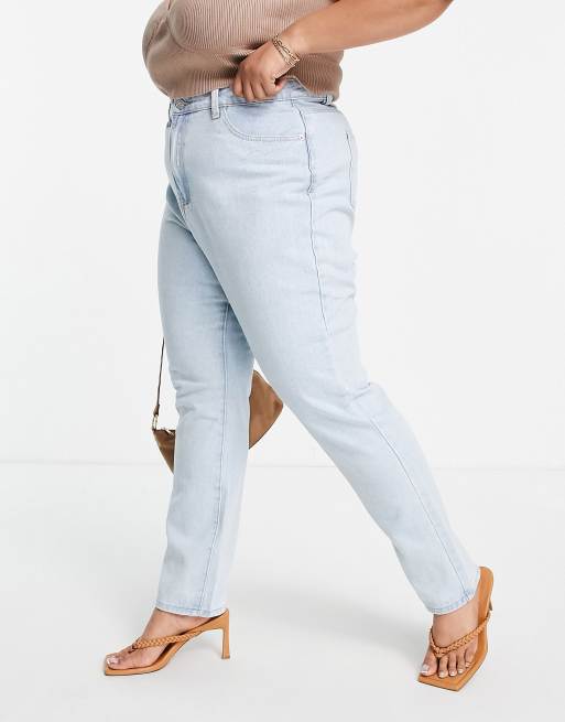Missguided Plus - Wrath - Jeans met hoge taille en rechte pijpen in blauw, 4 van 4