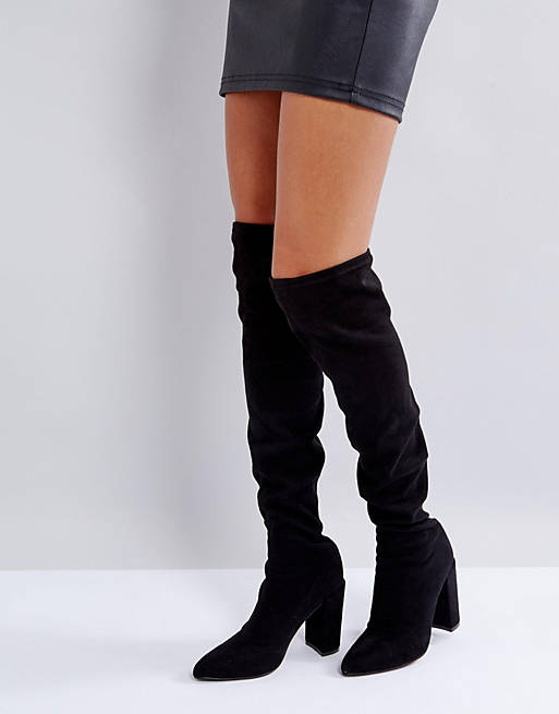 Missguided Pointed Over The Knee Boot