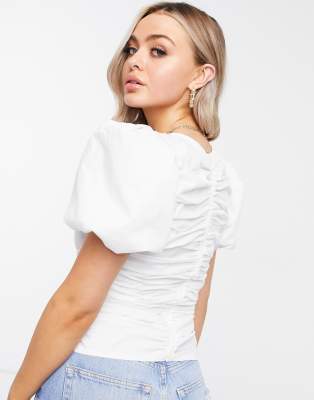 puff sleeve top missguided