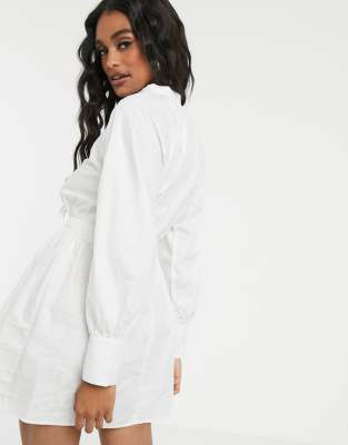 white shirt dress missguided