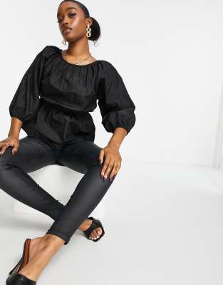 asos black evening tops