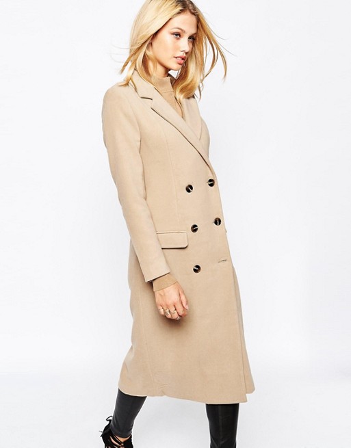 Missguided Premium Double Breasted Tailored Long Coat