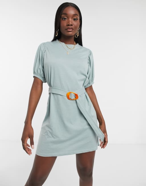 Belted t store shirt dress