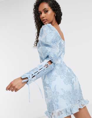 Missguided milkmaid best sale mini dress