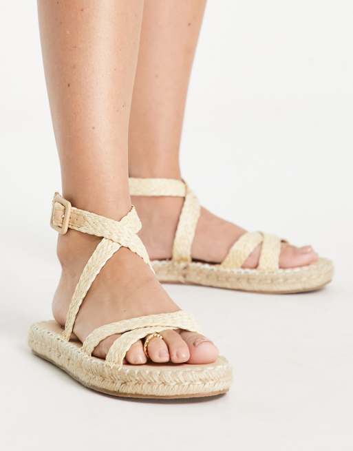 Missguided flat sandals hot sale