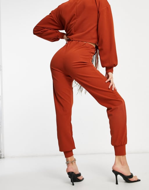 Missguided – Rdzawe joggersy, część zestawu, 2 z 4