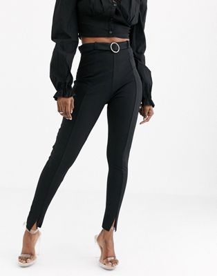missguided black cigarette trousers