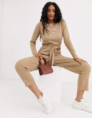 missguided ribbed jumpsuit
