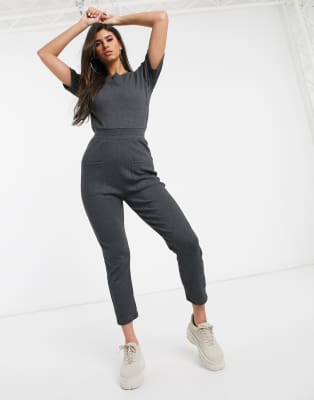 missguided ribbed jumpsuit