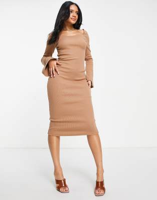 midaxi dress ribbed