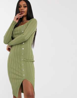 missguided green dress