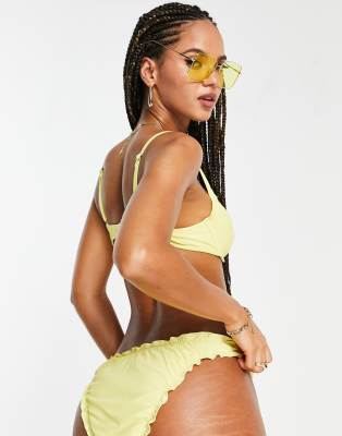 missguided yellow bikini