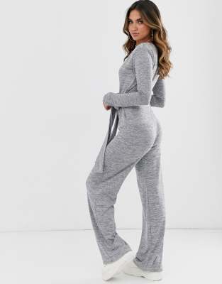 missguided ribbed jumpsuit
