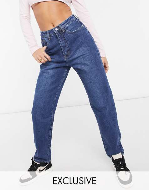 Missguided Riot mom jean in blue - view 1