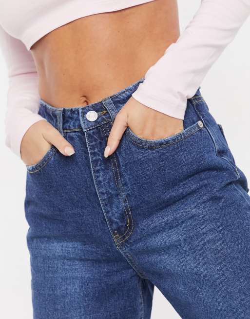 Missguided Riot mom jean in blue, 3 of 4