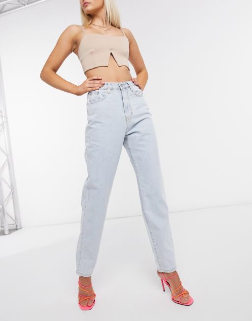 Missguided - Riot - Mom jeans a vita alta in denim blu - MBLUE, 4 di 4