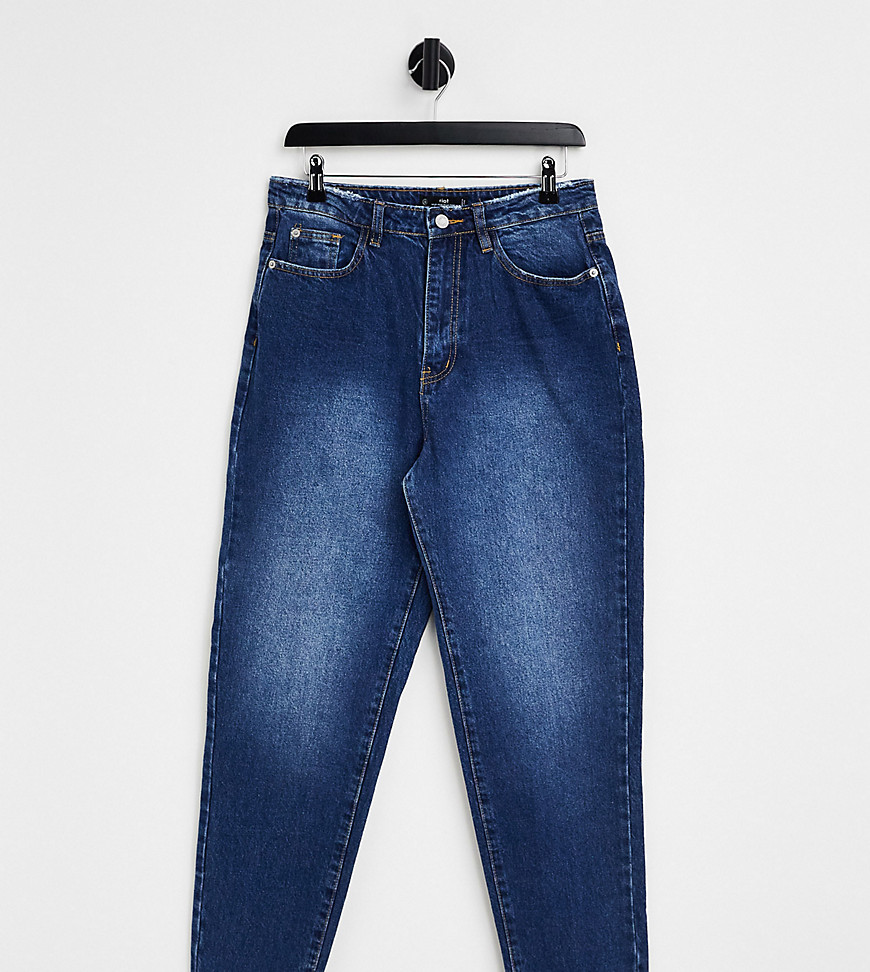 Missguided Riot mom jeans in dark blue